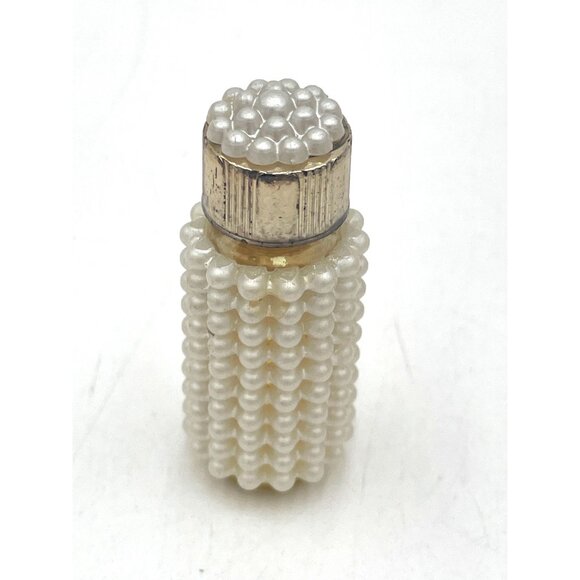 Vintage A Hollywood Creation N.Y.C. Mini Perfume Bottle W/ Pearl Beaded Design & - Picture 2 of 5